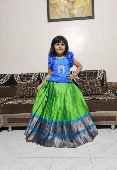 PONGAL SPECIAL kids lehenga silk  Wholesale clothing india